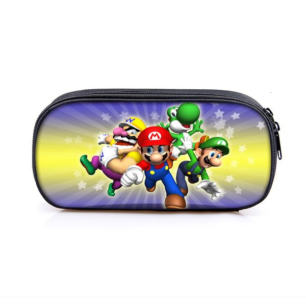 

super mario pencil case sonic makeup box for school bags for teenage girls anime kids pencil bag zipper stationery supplies