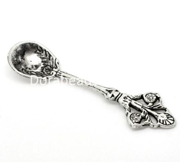 

new women fashion jewelry retail zinc alloy antique bronze spoon charm pendants 60x15mm, hole: 1.5mm 20pcs(b15010, Bronze;silver