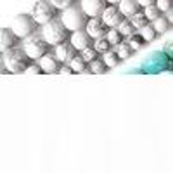 

wholesale-wholesale 4mm 6mm 8mm 10mm natural white and sky blue howlite turquoise stone beads for bracelet necklace diy jewelry, Silver