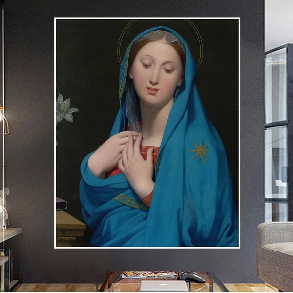 

jean ingres famous painting virgin of the adoption art oil painting home wall decor