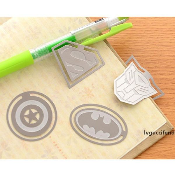 

students metal bookmark superhero league cartoon creative batman hollow gold bookmark school supplies stationery party child gift bc bh1433