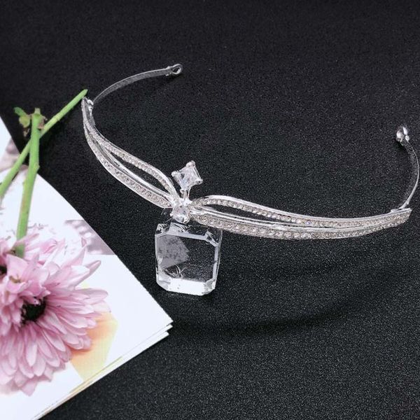 

handmake tiaras luxury rhinestone bridal crown trendy tiaras women party dress bride wedding hair accessories, Golden;silver