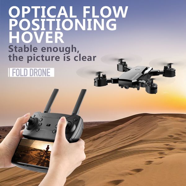 

4k 1080p hd camera mini drone wifi aerial pgraphy rc helicopters toy kids black gray foldable quadcopter aircraft new
