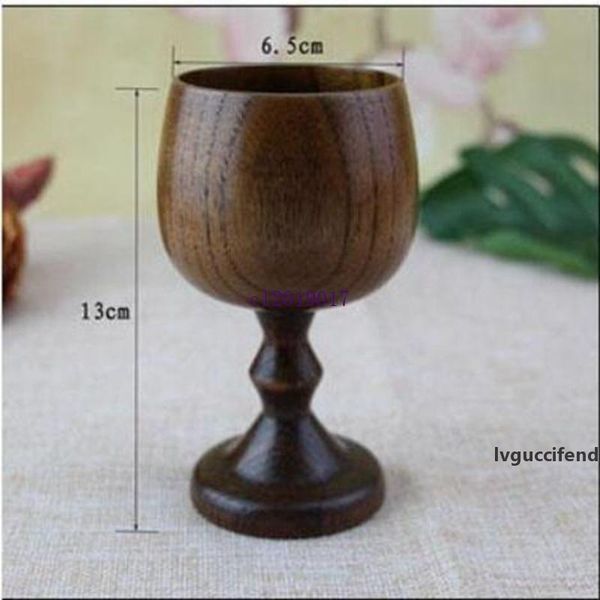 

50pcs superior wooden bottle handmade wine goblet pure natural jujube wooden water cup coffee cup 5 oz kitchen accessories za3344