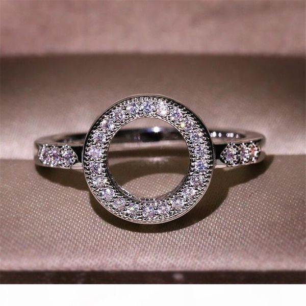 

i classical fashion jewelry 925 sterling silver pave white sapphire cz diamond gemstones party women wedding bridal ring for lovers  , Slivery;golden