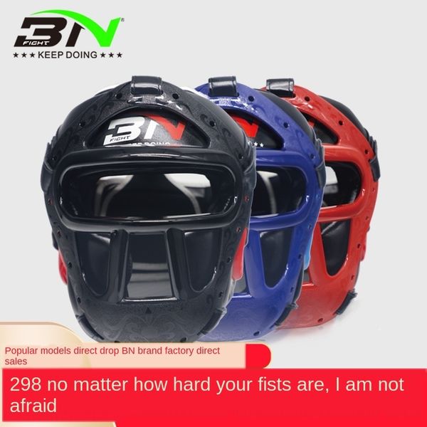 

bn protective helmet mask boxing helmet thai boxing training combat sanda thickened headgear head protector