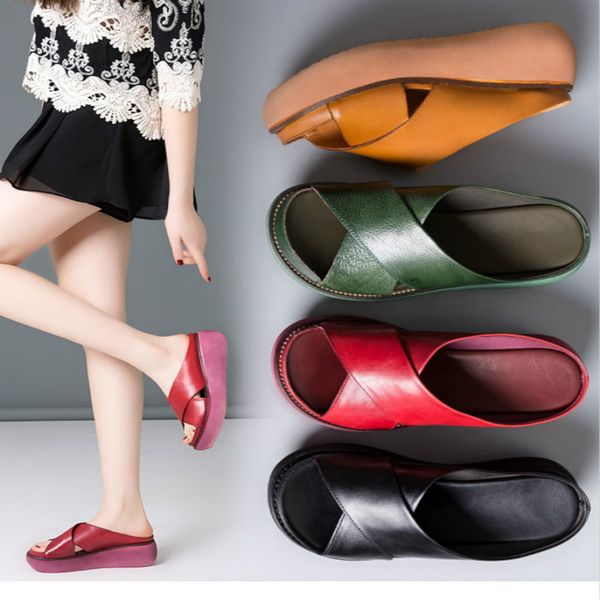 

women sandals soft creepers women wedges shoes woman sandalias mujer beach shoes platform sandals new sandalia feminina, Black