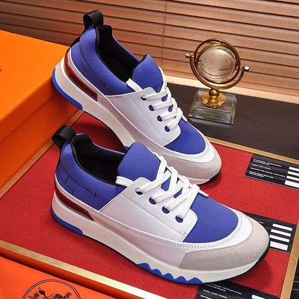 

stadium sneaker luxury mens shoes fashion classic outdoor walking breathable footwears manner schuhe lace -up low sports style men shoes, Black