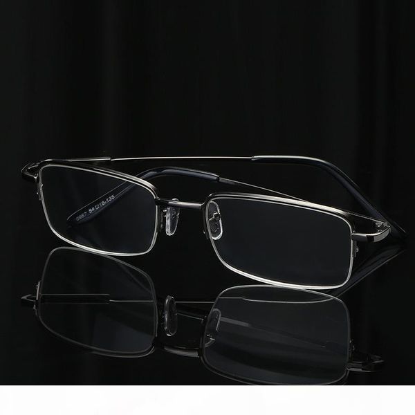 

e half rim metal glasses for reading quality readers men and women ultralight reading glass memory metal +1 .0 +1 .5 +2 .0dr3571, White;black