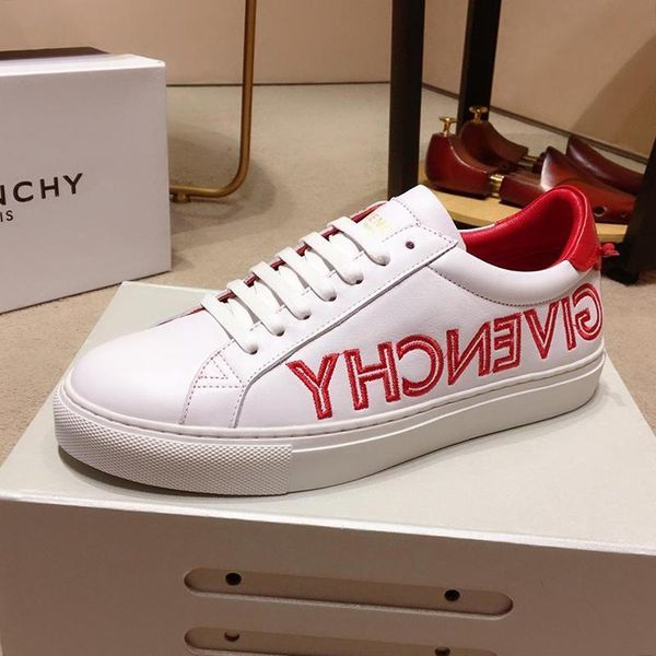 

fast delivery reverse sneakers in leather mens shoes comfortable luxury soft footwears lace -up low men shoes scarpe da uomo di lusso, Black