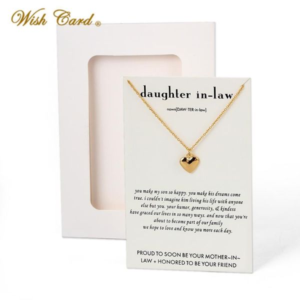 

wish card heart cross pendant necklace for women gold color envelope gift card necklace fashion link chain metal christian party, Silver