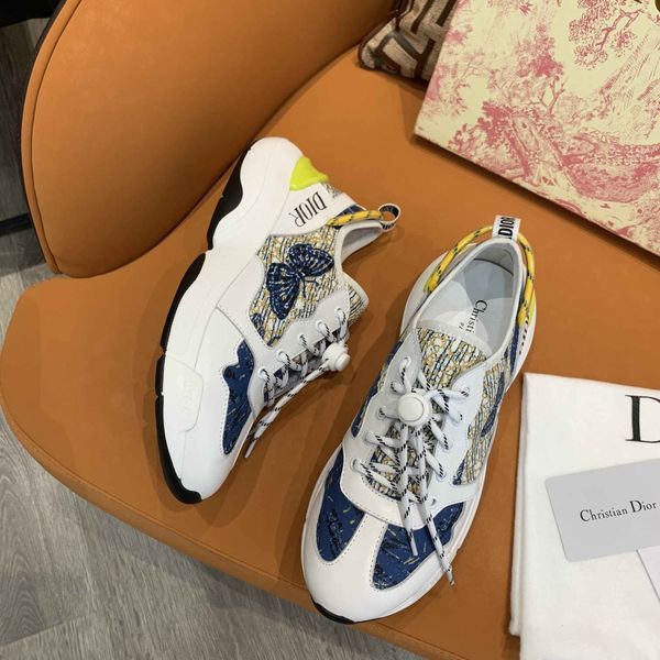 

size35-41 with box r luxury casual women's shoes, fashion and shawn b23 oblique leather lace-up casual sports shoes,zz