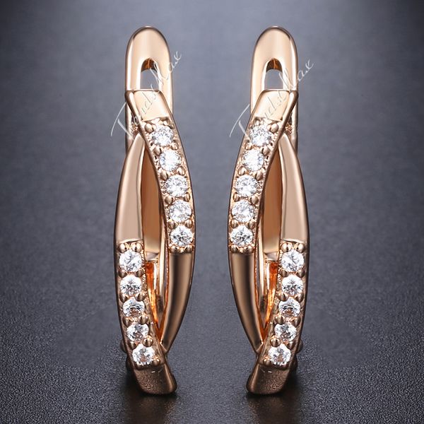 

womens stud earrings oval cz 585 rose gold earrings woman jewelry 2020 accessories gifts for women dropshipping wholesale ge179, Golden;silver