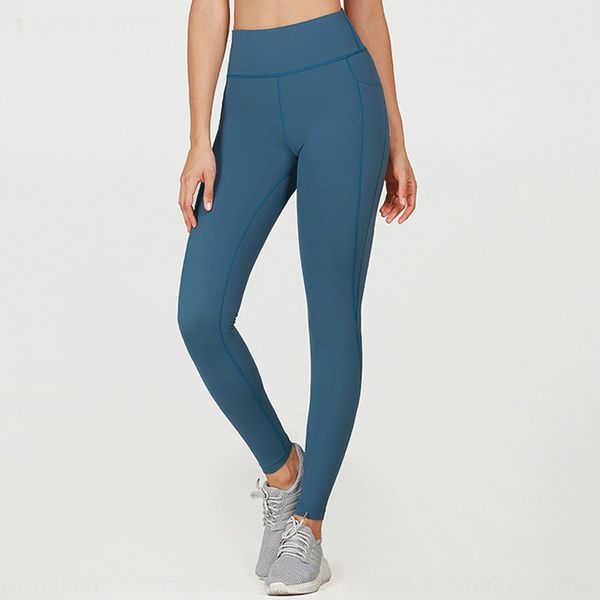 

nude tight fabric yoga sports running yoga women's high waist hip stretch pants tight pants, White;red