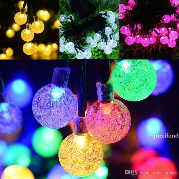 

solar powered led string lights 30 bulbs waterproof string light camping outdoor lighting christmas garden party decoration