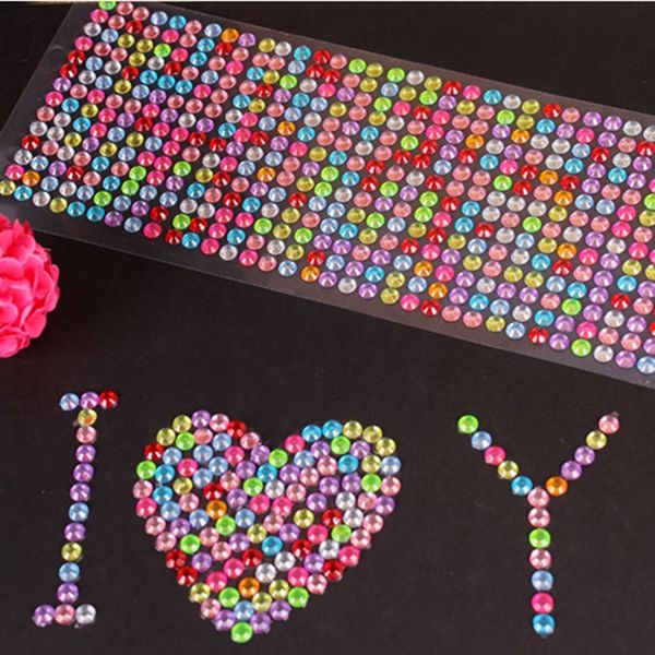 

k9gbf creative handmade diy p album accessories personalized colorful crystal diamond sticker large diy adhesive paper paragon adhesive, Silver