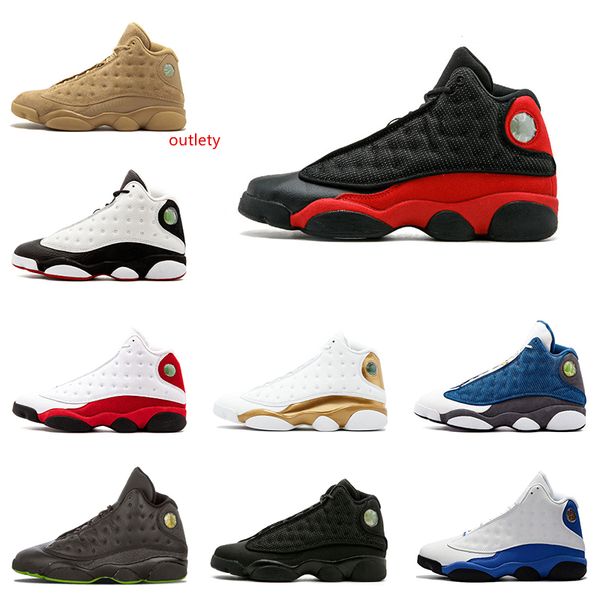 

wholesale 13s mens basketball shoes black cat bred chicago playoffs hyper royal wheat 13 trainers sneaker men sports shoe size 8-13
