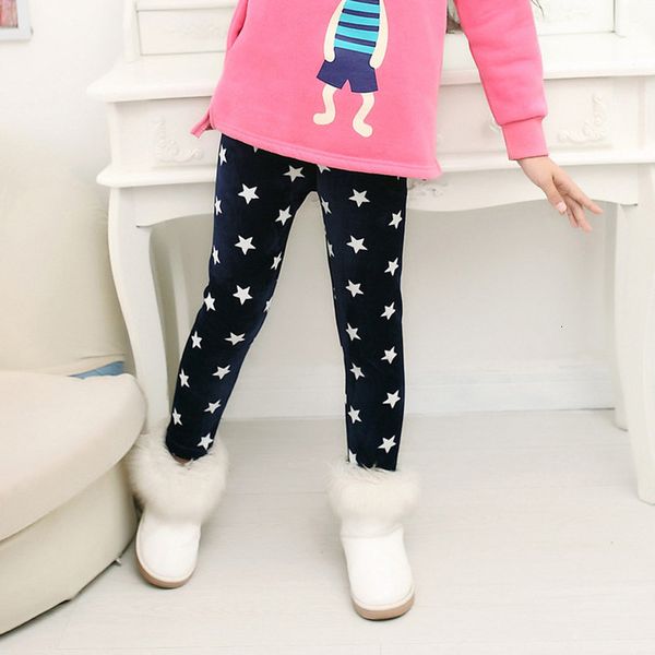 

amp;40 winter girls leggings winter warm plus jeggins bottom trousers candy color children 3t 12t polyester kids legging leggings women, Black