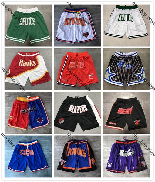 

retro mens just don pocket shorts authentic stitched sweatpants all city-team name throwback basketball shorts s-xxl home, Black;red