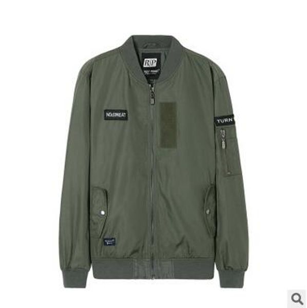 

man army green jacket simple baseball thin hooded coats casual bomber pilot jacket student slim coats outerwear ing, Black;brown
