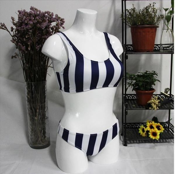 

women navy blue amp; white striped bikini set new summer push up padded bra swimsuit swimwear brazilian triangle bathing suit, White;black