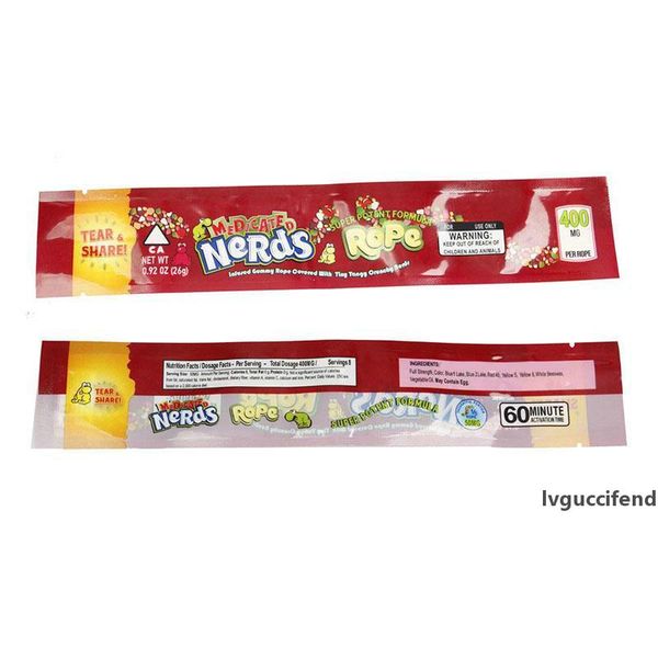 

item mix 4 types medicated nerds rope empty packaging bas nerds rope candy nerdsrope gummies bag three edge sealing bag foil mamqq