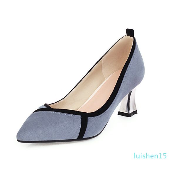 

smirnova 2020 wholesale big size 33-47 high heels single shoes ladies spring summer mixed colors party dress shoes women pumps l15, Black