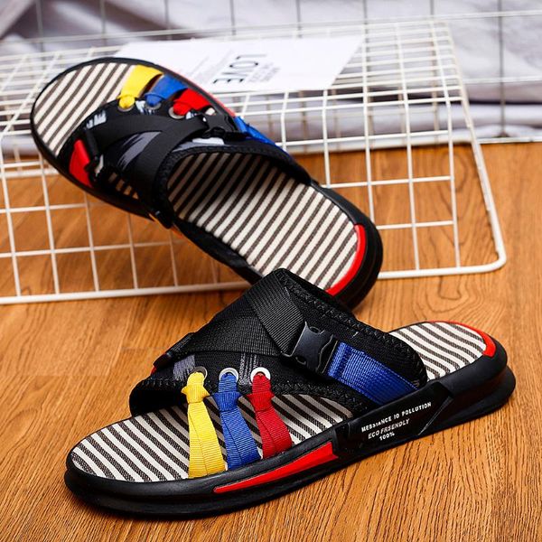 

2020 new man sport sandals slip-on sandals outdoor mens big size 38-45 men summer shoes walking mens black