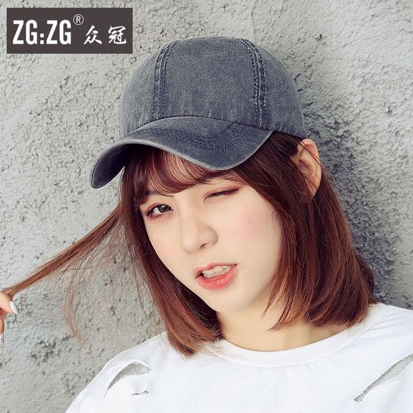 

men's summer wash light denim outdoor solid color cowboy hat baseball cap hat female sunshade baseball cap, Blue;gray