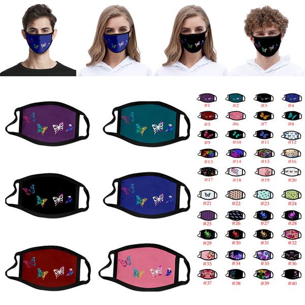 

40 style new kids face mask for children personality butterfly mask fashion 3d printing anti-dust breathable washable mask w-00013