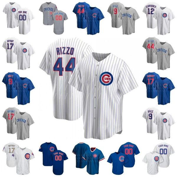 

2020 chicago javier baez nico hoerner ernie banks kris bryant pedro strop ryne sandberg yu darvish anthony rizzo baseball jerseys, Blue;black