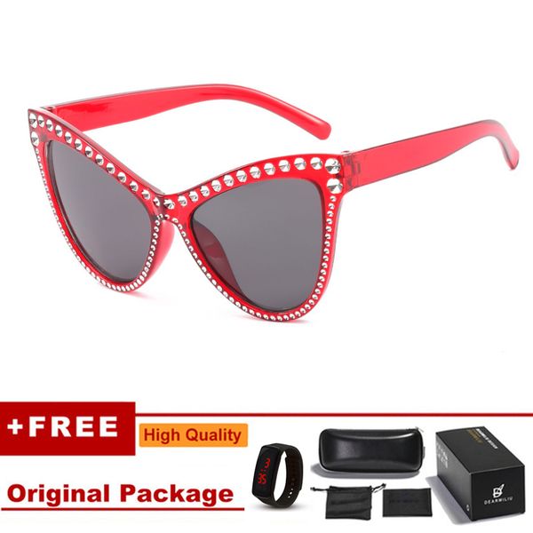 

klbs vintage cat eye sunglasses women vintage red black sun glasses female ladies cateyes sunglass 2020 retro glasses, White;black