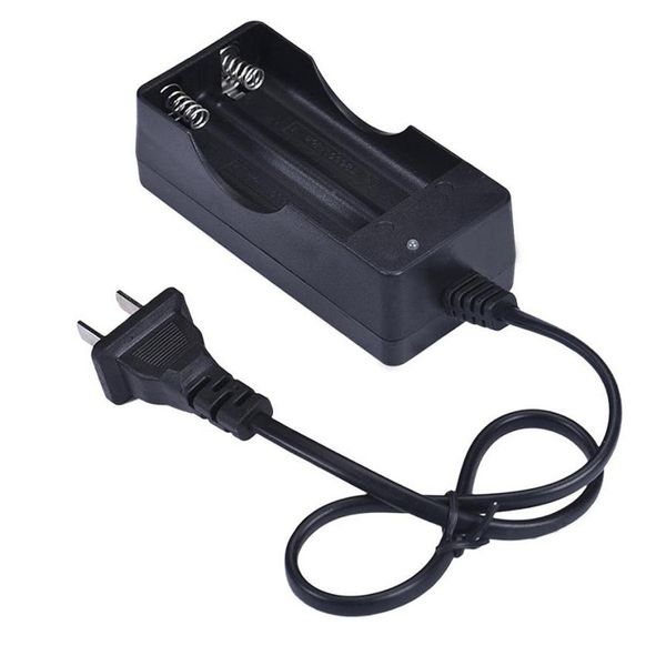 AC 110V 220V carregador duplo Para 18650 3.7V recarregável Li-Ion Battery 2 Slots US EU Plug adaptador de carga