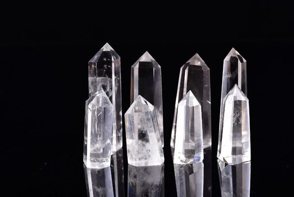 Бесплатная доставка 1 кг оптом высокое качество 100% натуральный четкий кварцевый кристалл-точка GEM камень палочкой точки Reiki целебный кварцевый кристалл