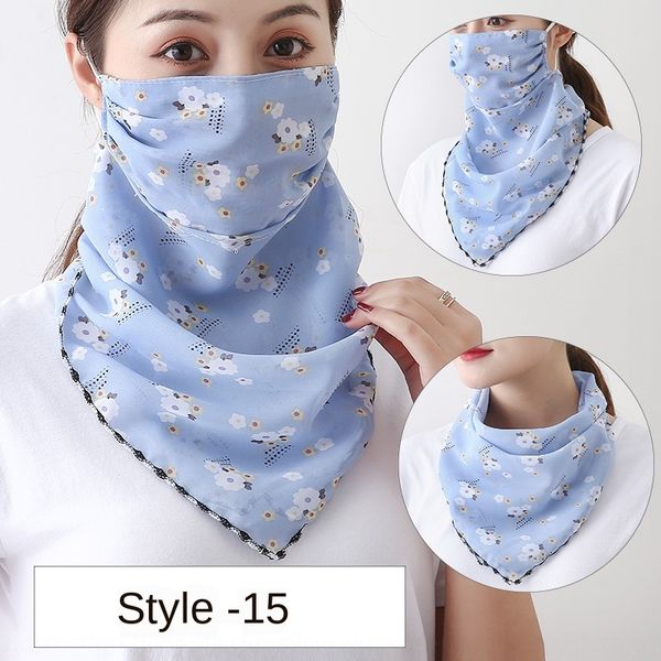 

sunscreen cover face hanging ear veil triangle scarf towel mask towel women's thin mask riding driving neck protection small scarf