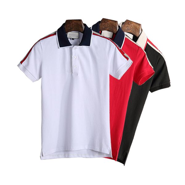 

2020 new polo t shirts mens designer t-shirts brand clothing short sleeve summer calssic luxury business casual tee, White;black