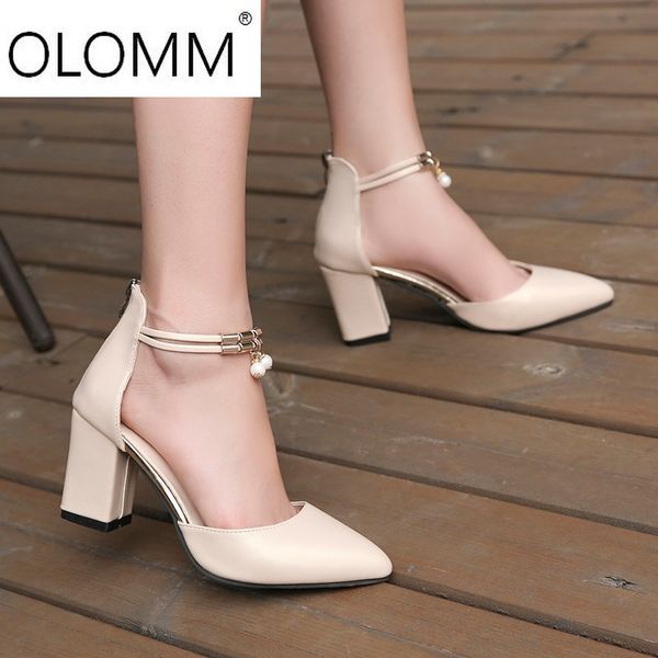 

summer 2020 new thick heels women shoes, Black