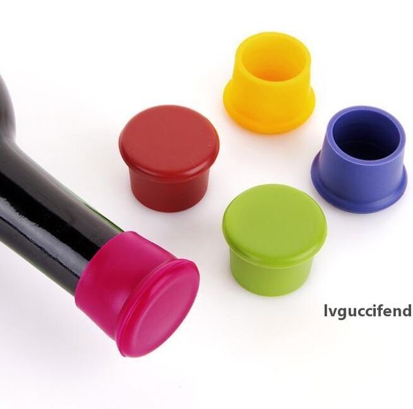 

wholesale silicone wine sers leak wine bottle sealers for red wine and beer bottle cap kitchen champagne closures 5 colors mixed