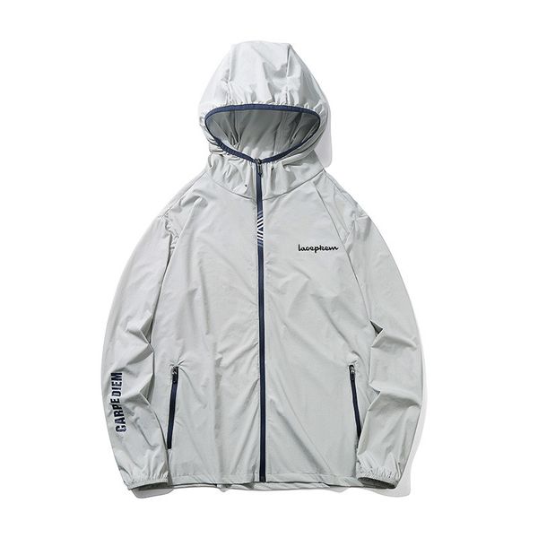 

men's jacket spring and summer sun protection clothing summer trend letter embroidery thin breathable quick-drying sports windbreaker j, Black;brown