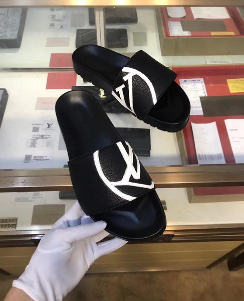 

2020 latest black leather casual slippers men casual shoes fashion trend comfortable shoe size 38-45 type 39745400606a