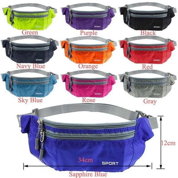 

nylon waist pack men women multifunction fanny bags running belt bag waterproof chest handbag waist packs chest phone pouch