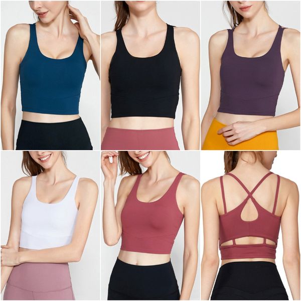 

ll-w031 womens yoga vest girls running bra ladies casual yoga outfits sportswear exercise fitness wear elastic fast dry