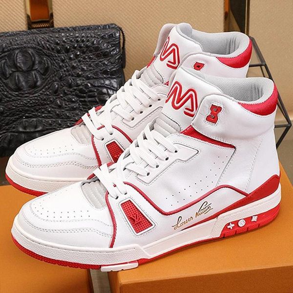 

new mens shoes trainer sneaker mid -chaussures pour hommes with box men shoes casual boots zapatos de hombre lu895 flats fast delivery