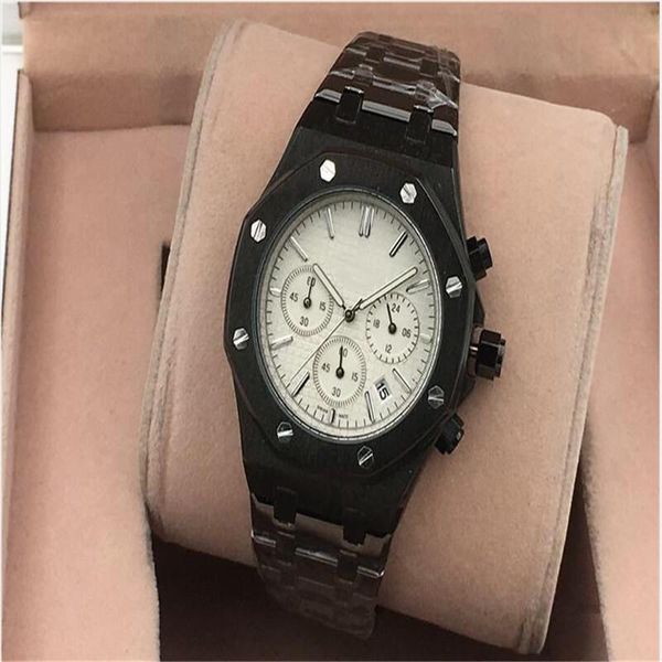 

womens mens luxe famous wristwatches stainless steel quartz movement 3 small dial fashion watches men sports casual watch 13, Slivery;brown