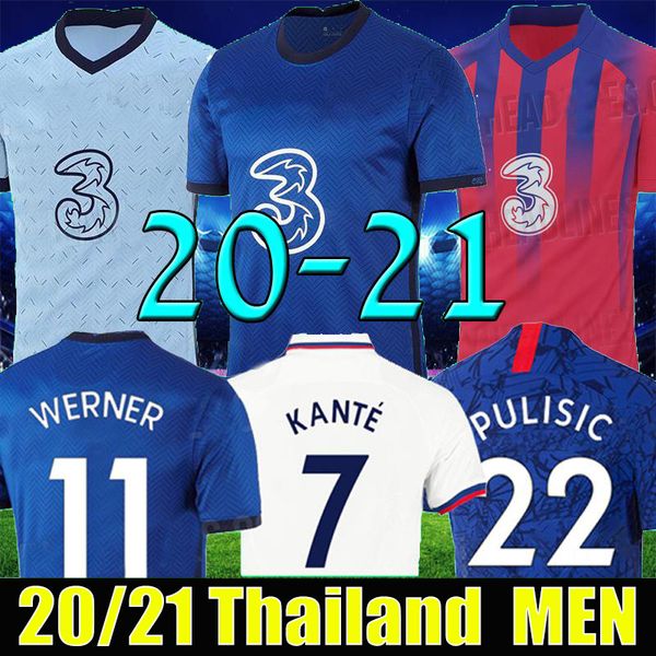 

thailand werner pulisic kante abraham mount ziyech soccer jerseys 2019 2020 2021 camiseta de football kits shirt 19 20 21 men kids sets, Black;yellow