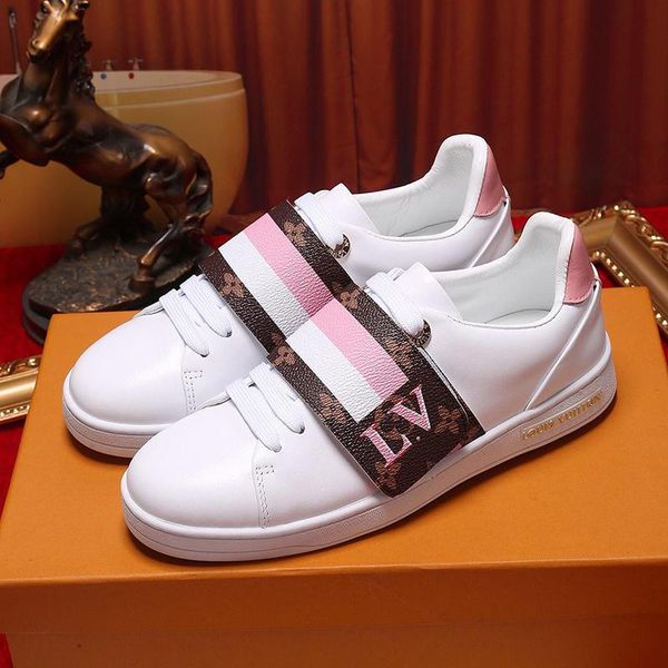 

casual shoes for women luxury sneakers chaussures pour femme luxury frontrow sneaker womens shoes casual with box zapatos de mujer drop ship, Black