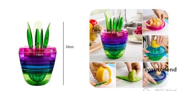

creative home multi-function cut fruit artifact 10 piece set lazy practical juice kitchen supplies gadgets