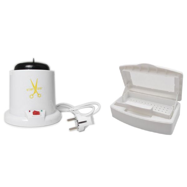 

temperature disinfect machine & tray disinfection box for nipper tweezers tools clean pot nail art tool eu plug