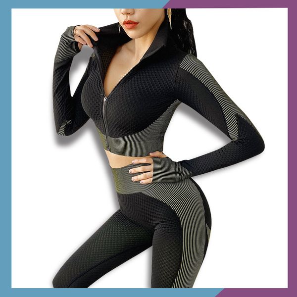 

2 piece set спортивный костюм gym crop top женщина бесшовная беговая дорожка костюм спортивная одежда йога pant фитнес одежда тренировки пон, White;red
