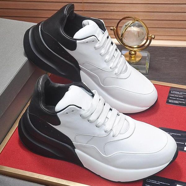 

new arrival oversized runner mens shoes autumn and winter vintage breathable lace -up men shoes drop ship calzado deportivo para hombre, Black